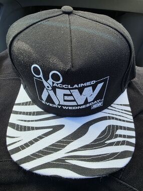 AEW All Elite Wrestling Hat Black Snapback Adjustable Cap Every Wednesday